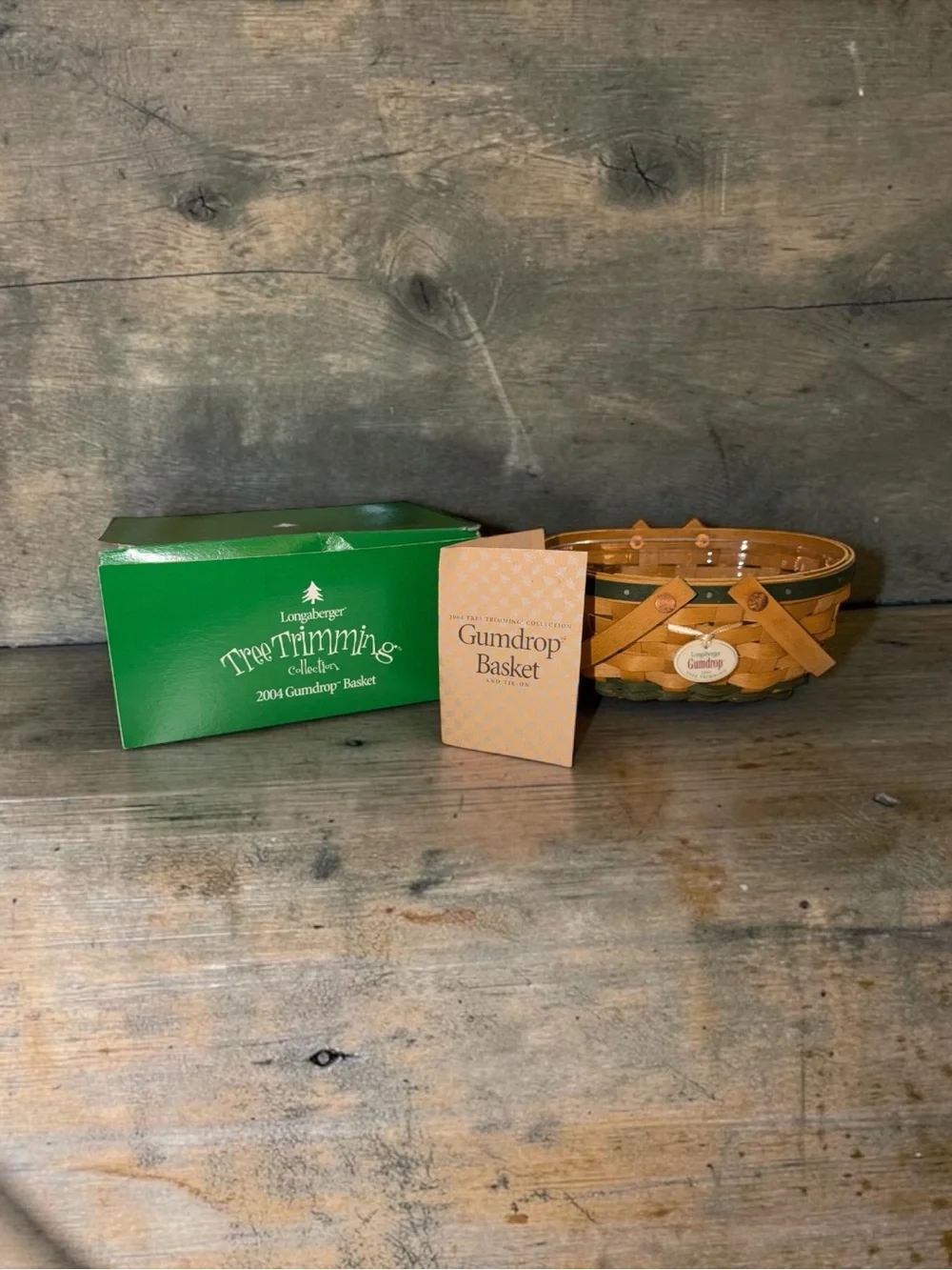 VINTAGE Longaberger Tree Trimming Gumdrop Basket 2004